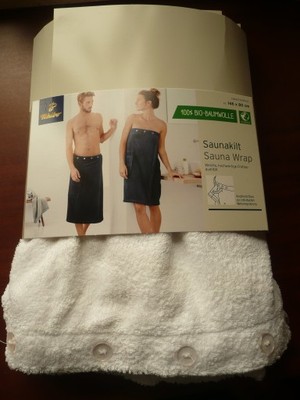 TCHIBO bawełna frotte kilt do sauny biały ręcznik - 6825694702 - oficjalne  archiwum Allegro
