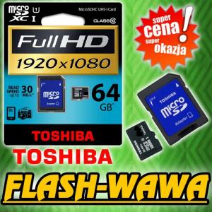 KARTA PAMIĘCI TOSHIBA 64GB micro SD XC UHS-I+AD.SD