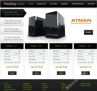 Hosting www bez limitu transferu - SERWERY ATMAN