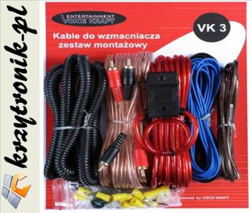 Zestaw kabli do wzmacniacza Voice Kraft VK 3