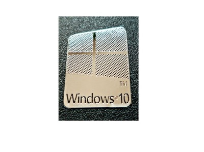 072e Naklejka  Windows 10 Metal Edition 16x23mm