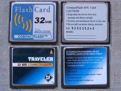 2 karty - 32 MB - CF - cena za 2 karty - jak nowe
