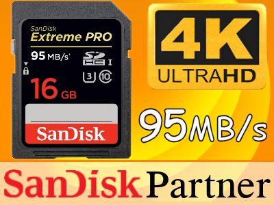 Karta SD SDHC SanDisk 16GB Extreme PRO 95MB/s