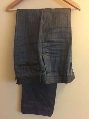 Spodnie Calvin Klein Szary prążki rozmiar S Len