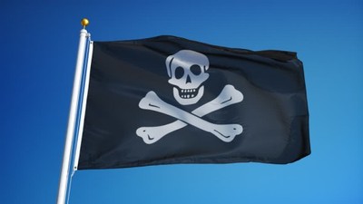 FLAGA PIRACKA BANDERA JOLLY ROGER 30x45cm NA JACHT