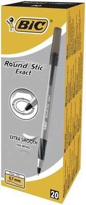 Długopis Round Stic Exact czarny (20szt) BIC