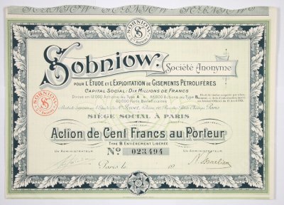 Eksploatacja Złóż Ropy Naftowej SOBINIOW 100fr1924