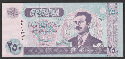 Irak - 250 dinarów - 2002 - stan bankowy UNC