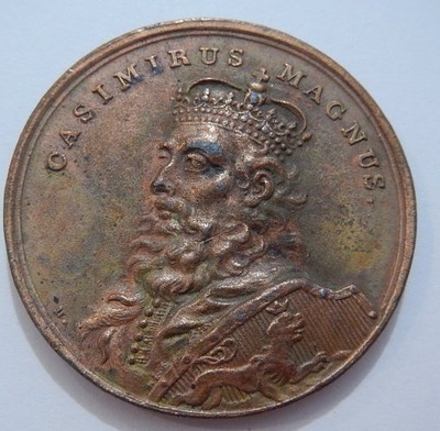 Kopia medalu Kazimierz II Wielki.