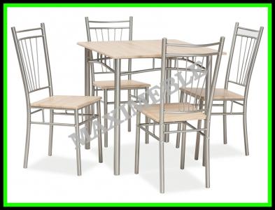 Zestaw stołowy FIT dąb sonoma stół + krzesła (1+4)