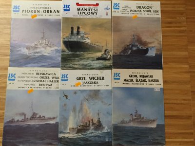 Modele kartonowe okręty polskie zestaw jsc