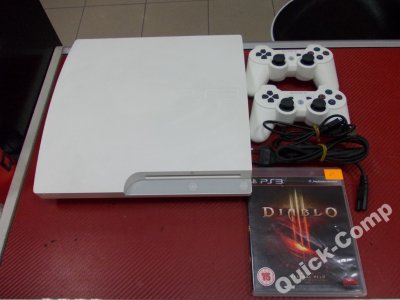 PS3 SLIM CECH-3004B BIAŁE + 2x PAD + Diablo III - 6108472864 - oficjalne  archiwum Allegro