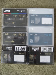 Kasety Mini DV raz nagrane 60 min TDK JVC Maxell