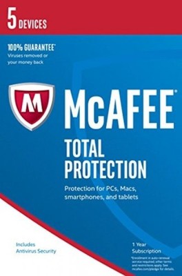McAfee 2017 Total Protection - 5 Device (PC/Mac/An