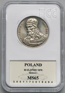 4764. 50 zł 1979 Mieszko I - GCN MS65