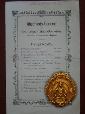 1892 Grunberger Stadt-Orchester Programm 1300