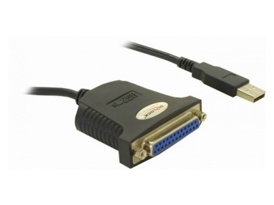 Adapter USB-&gt;LPT(F) 25Pin czarny 0,8 m