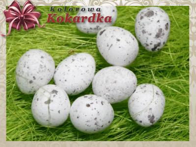 Jajko jajka jajeczka styropianowe nakrapiane białe