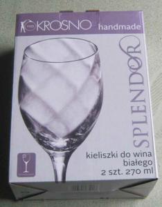 Krosno - Splendor - 2 kieliszki do wina - Unikat!!