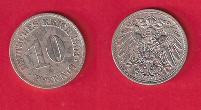 Niemcy - 10 fenigów 1903 E