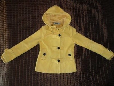 STRADIVARIUS kurtka płaszcz modna żółta 38 M