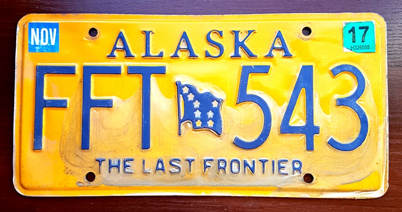 Alaska 2017 - tablica rejestracyjna USA