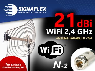 TP-LINK Antena WiFi GRID 2.4GHz 21dBi złącze N ż
