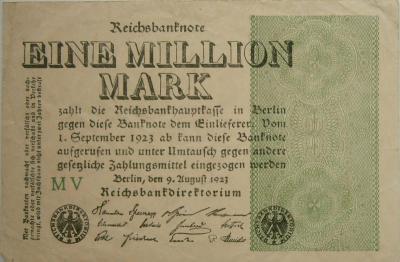 BANKNOT 1 MLN MAREK 1923