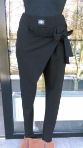 Spodnie z zakładką, czarne, S - 6038239107 - oficjalne archiwum Allegro