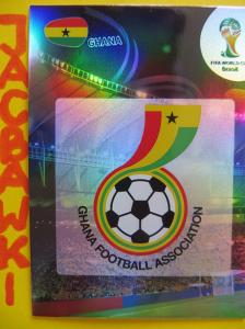 PANINI KARTA WORLD CUP BRASIL 2014 LOGO HERB GHANA