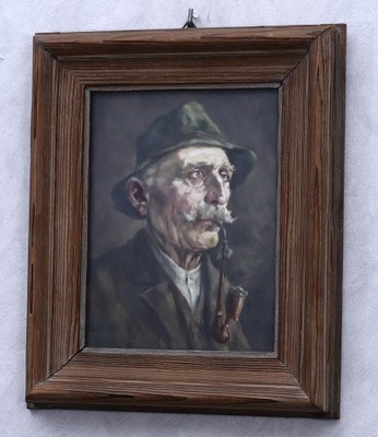 Fritz Tischendorf (1891-?) mężczyzna z fajką