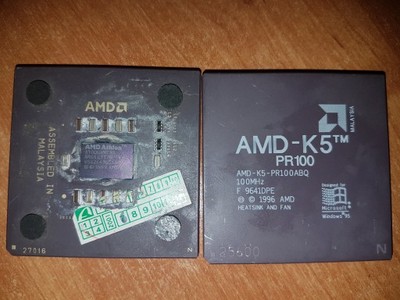 AMD K5 PR100 100MHz i AMD Athlon złom komputerowy