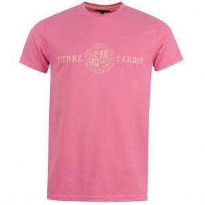 PIERRE CARDIN różowa męska koszulka t-shirt L