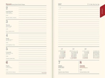 2017 Kalendarz B6 Tygodniowy Terminarz Z Notesem 6668216528 Oficjalne Archiwum Allegro