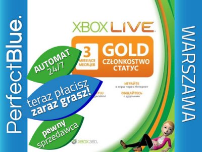 ABONAMENT XBOX ONE LIVE GOLD 3 MIESIĄCE AUTOMAT 24