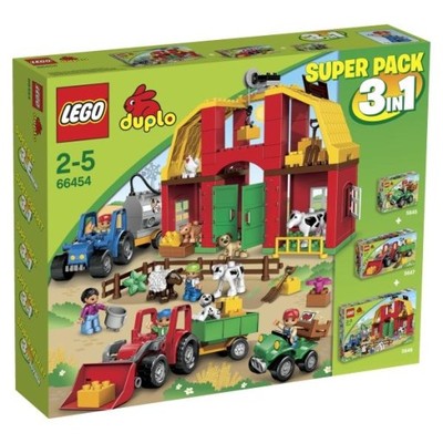 LEGO DUPLO Farma Traktor 66454 3w1 5645 5647 5649 - 6683086373 - oficjalne  archiwum Allegro
