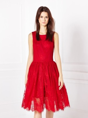Czerwona koronkowa sukienka Mohito rozmiar 34 - 6652707940 - oficjalne  archiwum Allegro