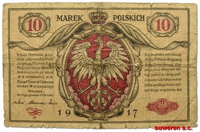 8.K.P., 10 Marek Polskich 1916 Generał, St.5