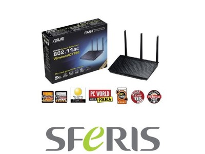 ASUS RT-AC66U Wi-Fi 5GHz 1300Mbps USB 802.11AC QoS