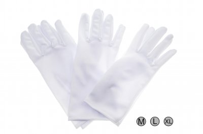 Białe rękawiczki do pocztu sztandarowego