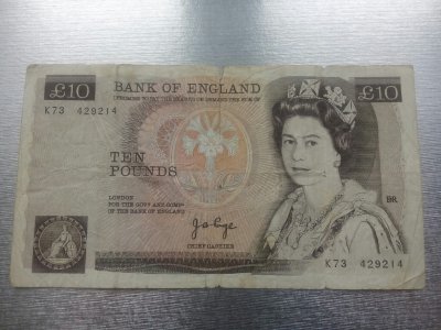 angielski banknot 10 funtów