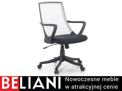 Krzesło biurowe białe - fotel biurowy - ERGO