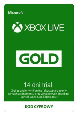 XBOX LIVE GOLD TRIAL 14 DNI KOD