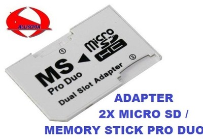 Adapter na 2 karty MICRO SD / MS PRO DUO