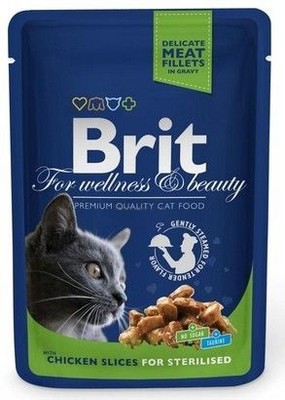 Brit Premium Cat Adult Kurczak Sterilised saszetka
