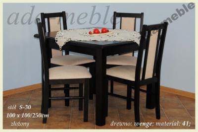 ada-meble JAZON stół 100x100/250 4 krzesła tanio!!