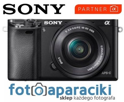 Sony A6000 + ob. 16-50 czarny ILCE6000 FV23% Łódź