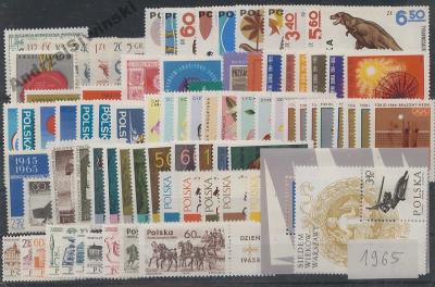 Rocznik 1965** Komplet 90 znaczków i 2 bloków