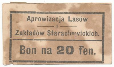 2291. Starachowice, Aprowizacja Lasów, 20 fen