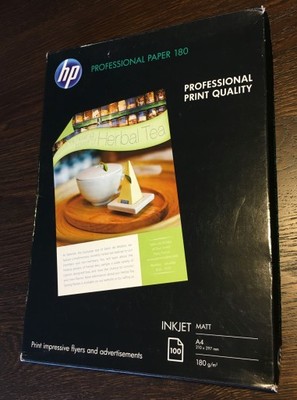 HP Professional Inkjet Matt 180 g/m2 - 100 arkuszy